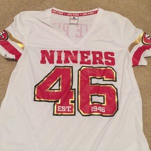 NWOT PINK SF 49er white mesh jersey SAN FRANCISCO